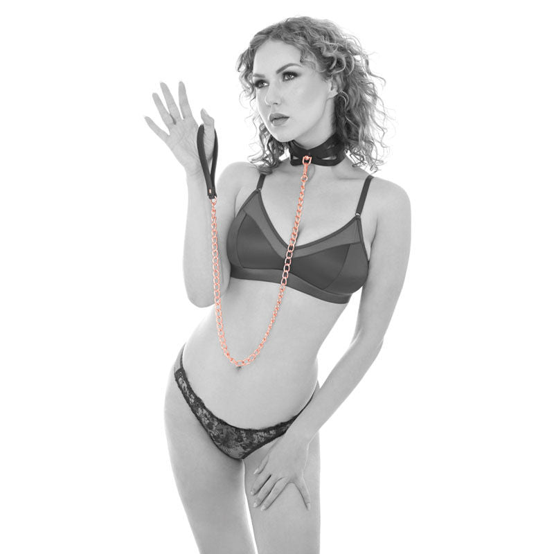 Sex & mischief - brat collar & leash - Product side view  | Flirtybay.com.au